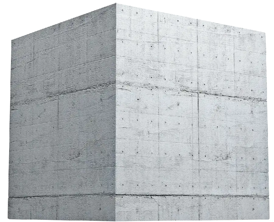 Imagen de un bloque de hormigón